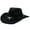 Black, variant on Tanghaowl Womens Hat Western Cowboy Style Hat Jazz Bowler Hat Cow Head Decoration Ethnic Style Hat Cowboy Hat 7 1/4 Long Oval