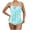 Green, variant on Women Plus Size Tankini Swimsuit Set Printed High Waisted Tummy Control Tankini With Adjustable Straps Quick Dry For Beach Vacation