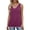 Purple, variant on Women's V-Neck Knit Tank Top, Sleeveless Scallop Trim Sweater Vest, Casual Solid Color Knitwear