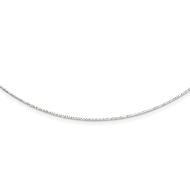 925 Sterling Silver 1mm Neckwire Necklace Pendant Charm Chain Fancy