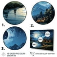 thumbnail image 3 of Designart "The Starry Night By Vincent A Masterpiece" Landscapes Floater Framed Wall Art Living Room, 3 of 7