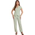 thumbnail image 1 of Conjunto 2 Piezas, Chaleco Entallado y Pantalón Cómodo, Estilo Casual Chic para Mujer, 1 of 5