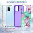 thumbnail image 5 of CASEFIV for Samsung S20 Plus/S20+ Case,Marble Heavy Duty Shockproof Full Body Protective Phone Covers for Women Girls,Purple Green, 5 of 8
