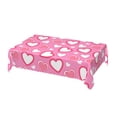 thumbnail image 1 of DouZhe Rectangular Tablecloth, Valentine's Day Pink Hearts Table Cloth for Kitchen Dinning Tabletop, 72" x 54" Waterproof Polyester Table Cover, 1 of 8