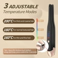 thumbnail image 2 of Mini Cordless Hair Straightener 9 inch Portable Pencil Hair Curler, Wireless Travel Beard Straightening Iron with Ceramic Floating Plates Adjustable Temp Quick Heat Up (Black), 2 of 8