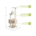 Go Pet Club Penthouse 51 in. Beige Cat Tree