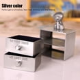 thumbnail image 4 of Tooth  Holder Box, Sturdy First Tooth Keepsake Box Engraved Zinc Alloy Cartoon Bear Silver  For Childhood Memory For Girl, 4 of 8