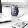 thumbnail image 3 of Modern 12oz Stainless Steel Insulated Wine Tumbler with Lid and Straw – Double Wall Vacuum Mug for Hot & Cold Drinks, 304 Steel Interior, Sweat-Free Design, 3 of 5