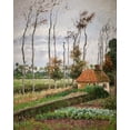 thumbnail image 2 of Pissarro, Camille 12x14 White Modern Wood Framed Museum Art Print Titled - Landscape at Varengeville, Gray Weather, 2 of 4