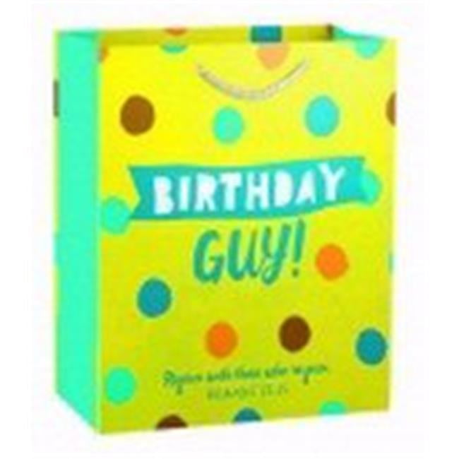 Gift BagValueBirthday Guy!Blue Polka DotRomans 1215Medium