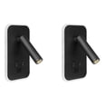 thumbnail image 1 of 2X Luz de Pared Luz de Fondo Carga USB RotacióN de 330 Grados LáMpara de Pared Ajustable LáMpara de Lectura de Estudio de Cabecera LáMpara Negra, 1 of 7