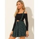 thumbnail image 4 of INSPIRE CHIC Falda De Tela Escocesa Gótica Para Mujer Faldas De Tirantes Desmontables De Cintura Alta Verde XS, 4 of 6