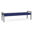 thumbnail image 1 of Pemberly Row Waiting Reception 3 Seat Bench Wood Frame in Blue, 1 of 5