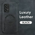 thumbnail image 6 of Mantto for Samsung Galaxy A13 5G Case Compatible with MagSafe Charging, Vegan PU Leather Slim Classic Luxury Elegant Thin Drop Protection Protective Cover for Samsung Galaxy A13 5G, Black, 6 of 9