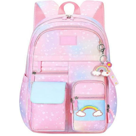 Girls Backpack, School Backpacks, Cute Book Bag with Compartments for Teen Girl Kid Students Elementary Middle School