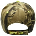 thumbnail image 5 of Bite Me Fishing Lure Fish Bass Black Front Camouflage Back Embroidered Cap Hat, 5 of 5