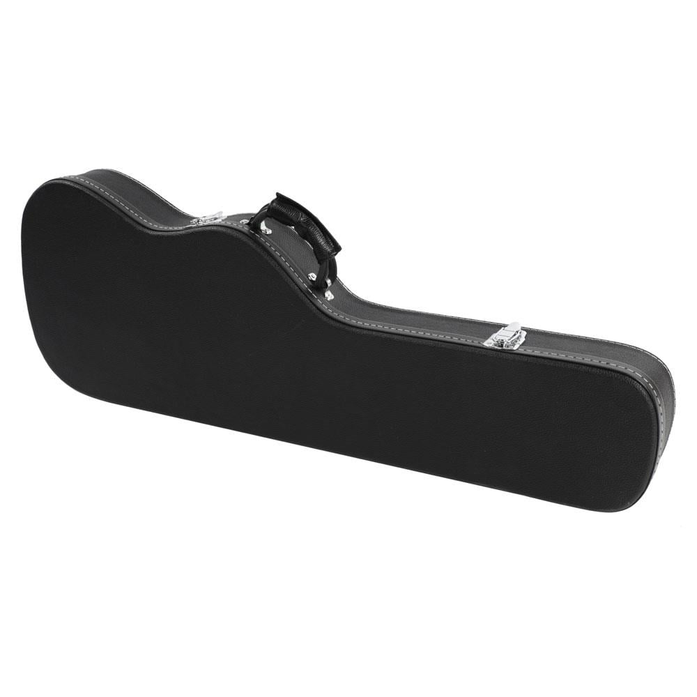 Glarry Straight Flange portable Flat Surface ST Electric Guitar Hard Shell Case Black