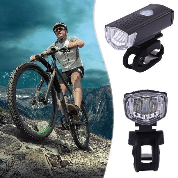 2 uds faro delantero de bicicleta + juego de luces traseras LED linterna de ciclismo para bicicleta JShteea El nuevo