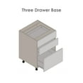 thumbnail image 4 of 24" Base Cabinet-Double Door-Three Drawer-with Grey Gloss door, 4 of 4