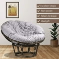 thumbnail image 6 of Hudson Comfort Microfiber Fabric Papasan Cushion Cover, 55 Inches, Gray, 6 of 7