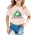 thumbnail image 1 of Hauts et T-Shirts pour Filles - T-Shirt Décontracté à Manches Courtes et Col Rond avec Lettres pour Filles, Usage Quotidien, Tissu Confortable, Design Élégant, Mode Polyvalente, 1 of 3
