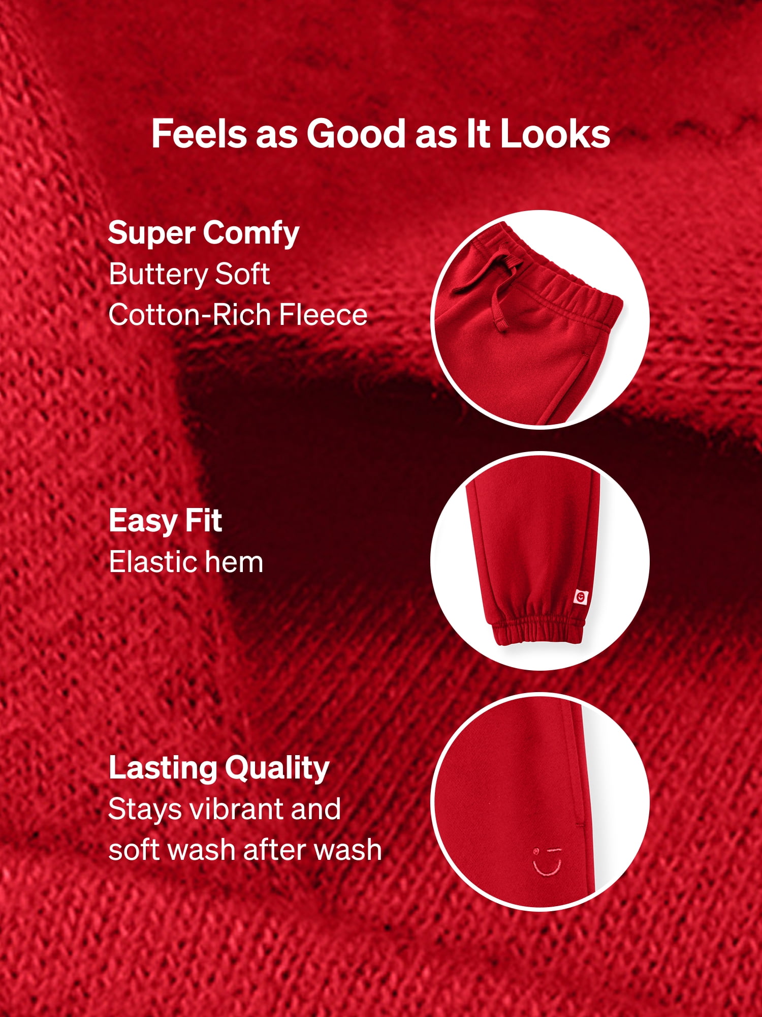 Color Mix by Garanimals Kids Fleece Sweatpants, Sizes 6–16