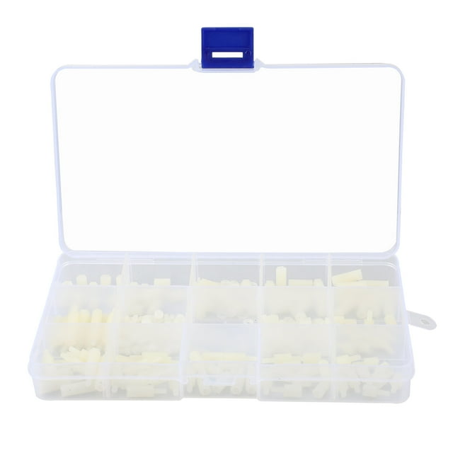 OULII 270Pcs Simple Design Nylon Screws Nuts Spacers Kit for Various Connections Furniture Bolt Nut
