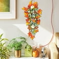 thumbnail image 3 of hengsof Fall Decor Wreaths Autumn Maple Leaf Wreath Small Cabinet Wreath with Rustic Outdoor Fall Decorations for Thanksgiving Harvest Porch Window Farmhouse Front Door Decor, 3 of 6