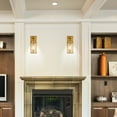 thumbnail image 2 of 2300-1SL-RB-Z-Lite-Wentworth - 1 Light Wall Sconce In Restoration Style-16 Inches Tall and 7.5 Inches Wide Rubbed Brass  Brushed Nickel Finish with, 2 of 7