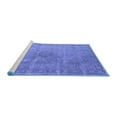 thumbnail image 2 of Ahgly Company Machine Washable Indoor Rectangle Oriental Blue Industrial Area Rugs, 3' x 5', 2 of 4