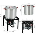 thumbnail image 6 of Adoolla 80Qt Seafood Boil Pot & Propane Burner, Outdoor Aluminum Stock Pot Kit with Strainer Basket, 6 of 8