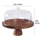 thumbnail image 3 of Bandeja de madera para pasteles con cubierta de acrílico transparente antipolvo | Soporte para postres, galletas y pasteles | Exhibidor de alimentos elegante y duradero para bodas, reuniones y, 3 of 7
