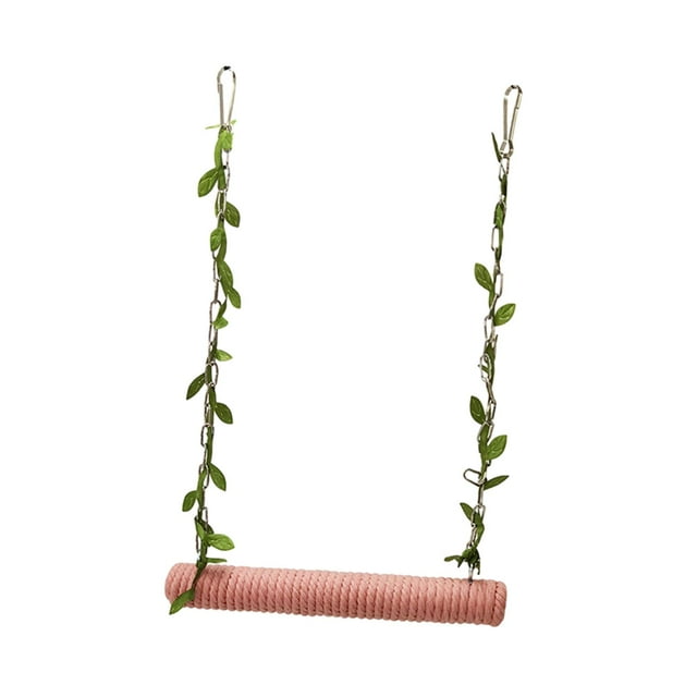 Bird Parrot Perch Chewing Climbing Parrot Perch Toy for Small Large Parakeet peach red