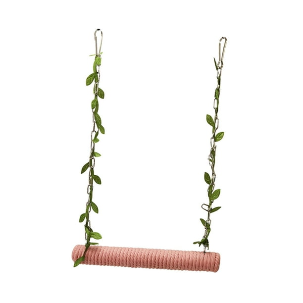 Percha para loros, jaula para periquitos, hamaca, juguete de ejercicio, percha de entrenamiento para pájaros melocotón rojo