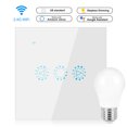 thumbnail image 1 of LED Interrupteur Wifi Gradation Télécommande Wifi Gradation Commutateur Intelligent Commutateur de Synchronisation Tactile Bureau pour la Maison Blanc 90-250V, 1 of 8