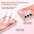 thumbnail image 5 of Petocase for Samsung Galaxy S23 Plus 5G Case,[2 Tempered Glass Screen Protector + 2 Camera Lens Protector ]Fashion Marble Pattern Slim Rugged Shockproof Protective Phone Cover,Rose Gold, 5 of 7