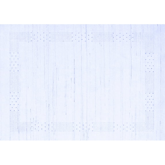 Ahgly Company Machine Washable Indoor Rectangle Solid Blue Modern Area Rugs, 5' x 8'