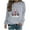 Gray, variant on Cmfcve Ugly Christmas Pullover for Women Plus Size Fall Winter Long Sleeve Sweatshirt Crewneck Straight Shoulder Holiday Printed Top