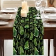 thumbnail image 3 of Table Runners 60 Inches Long Dress Scarves, Spring Leaves Farmhouse Kitchen/Dining Table Runner, Small Coffee Tablerunners, Pastoral Garden Botanical Black 13x60 Inch, 3 of 9
