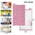 thumbnail image 6 of Yayeee 2 Pack Hand Towels for Bathroom 100% Cotton 16" x 28" Soft Absorbent Kitchen Towel, Pink Doughnuts, 6 of 7