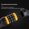 thumbnail image 3 of Cheers.US Cycle Lock Adjustable Portable Waterproof Bicycle 5 Digit High Security Anti Theft Lock for Road Bike Electric Bike Bicycle Outdoor, 3 of 7