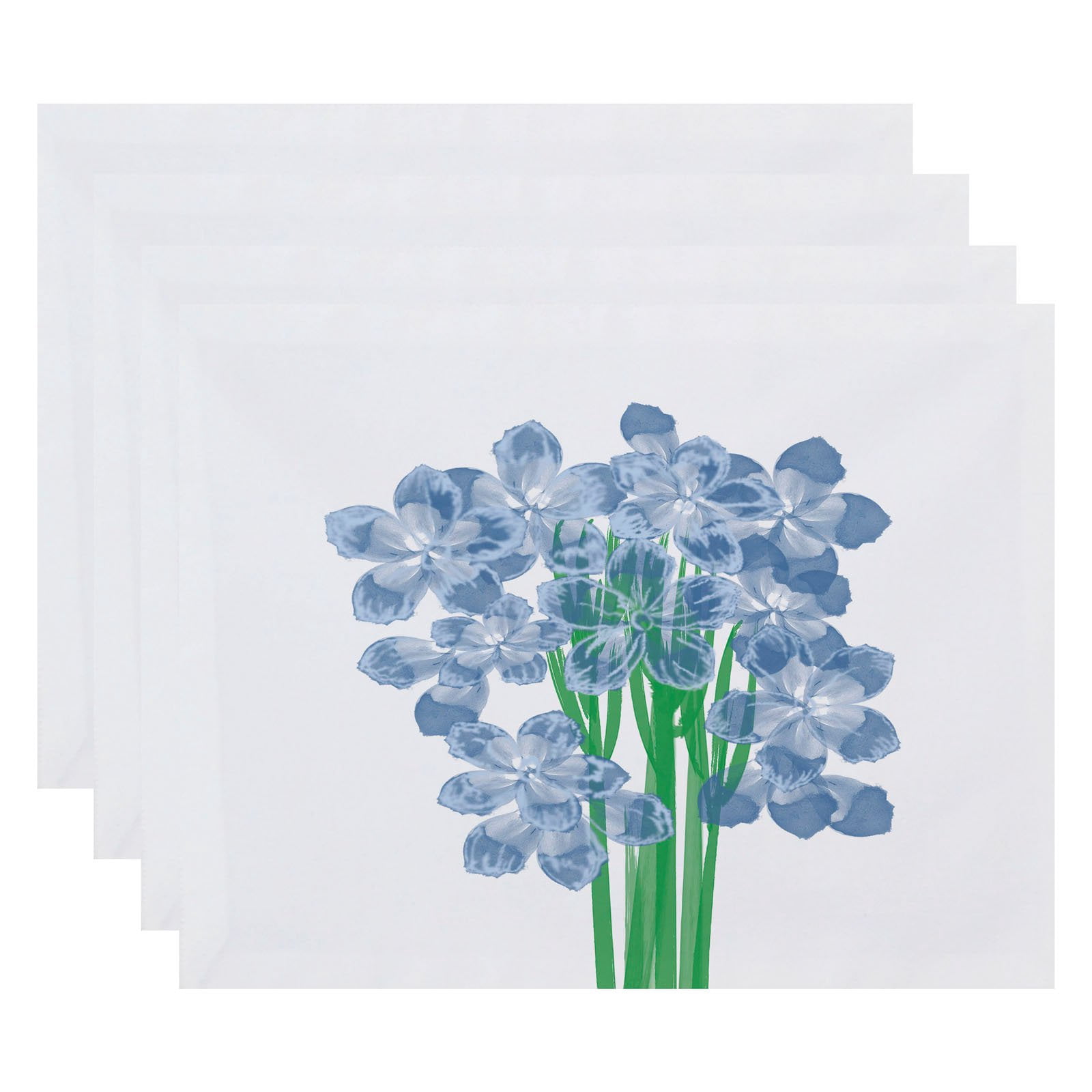 Simply Daisy, 18 x 14 Inch, Florpalida, Floral Print Placemat (Set of 4), Orange