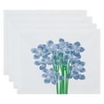 thumbnail image 2 of Simply Daisy, 18 x 14 Inch, Florpalida, Floral Print Placemat (Set of 4), Blue, 2 of 2