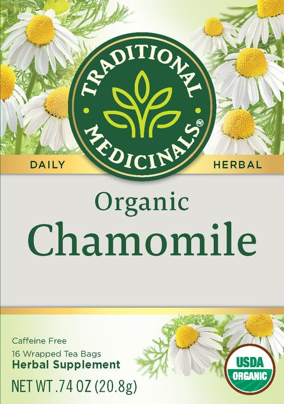 Traditional Medicinals, Organic Chamomile, Tea Bags, 16 Ct - Walmart ...