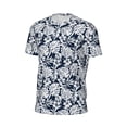 thumbnail image 5 of Rocae Hawaiian Style for Men's Mesh Quick-Dry Short Sleeve Workout T-Shirt,Mens Crew Neck Tee Lightweight Soft Classic T Shirts 4X-Large, 5 of 9