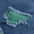thumbnail image 5 of haxmnou women high waist straight jeans pant holes denim jeans ripped casual jeans green l, 5 of 9