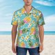 thumbnail image 2 of Fotbe Cute Pineapples Camisa Hawaiana para Hombre Unisex – Camisa Casual de Verano con Botones de Manga Corta de Algodón y Lino,3X-Large, 2 of 7