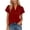 Red, variant on QIUOMBBP Womens Casual T Shirts Ruffle Short Sleeve V Neck Stretchy Solid Color Tees Summer Loose Lightweight Everyday Top Purple S
