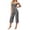 *Gray, variant on VBVC Women's 2 Piece Spaghetti Strap Yoga Set , Tank Top and Capri For Women , Ladies' Summer Wide Leg Lounge Outfit, *Army Green , Large