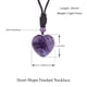 thumbnail image 4 of Xiao Hua Collar con colgante de piedra natural vintage, hecho a mano, para hombre y mujer, con forma de corazón de melocotón (negro)., 4 of 5